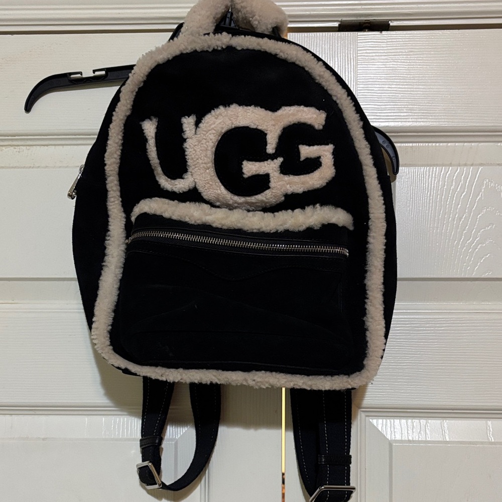 UGG Black Backpack with Cream Trim